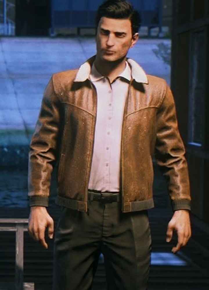 MAFIA II (VITO SCALETTA) RICK PASQUALONE BROWN LEATHER JACKET MAFIA II (VITO SCALETTA) RICK PASQUALONE BROWN LEATHER JACKET
